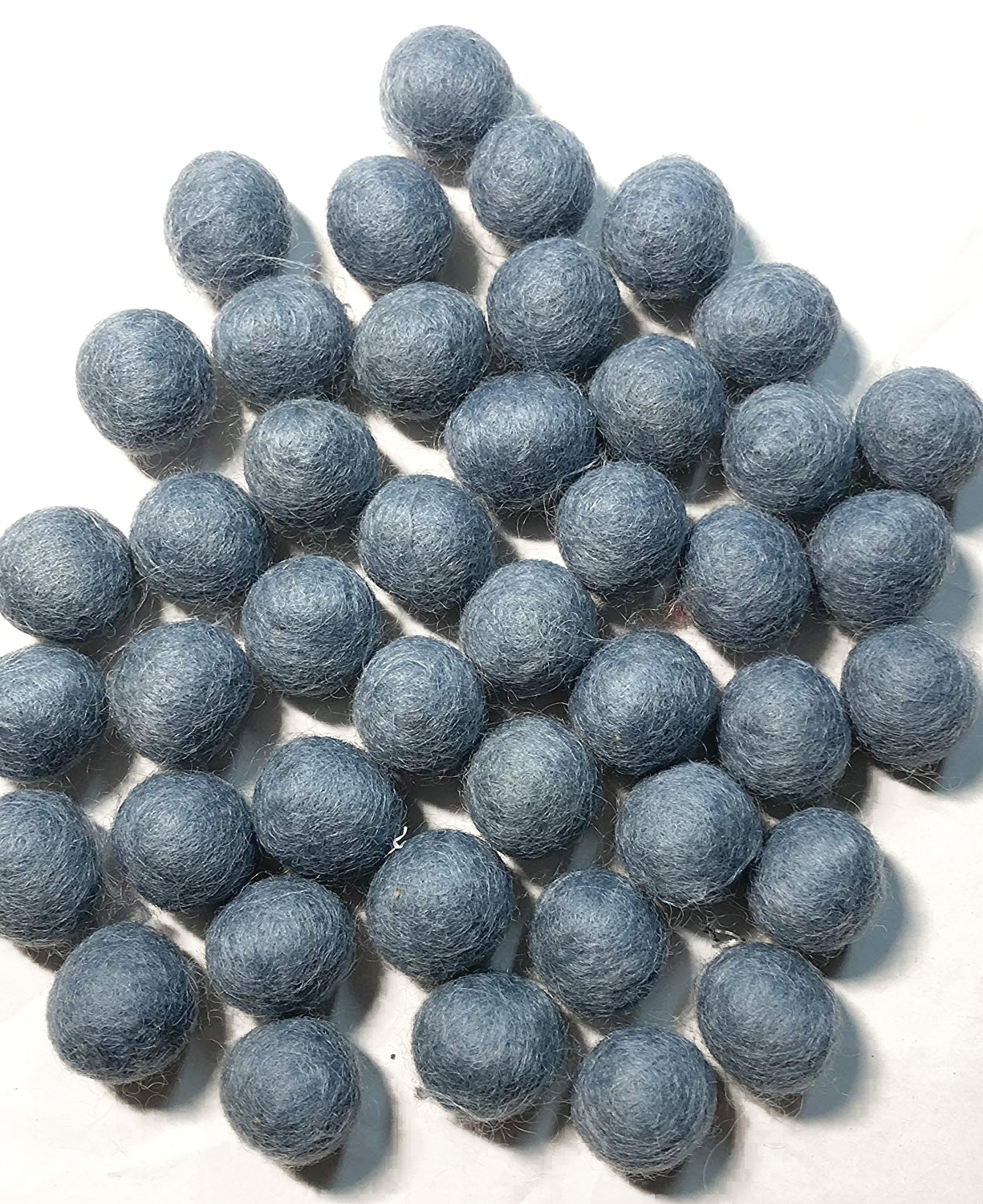 Yarn Place Felt Balls - 100 Pure Wool Beads 20mm Cadet Blue